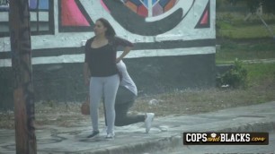 Horny milf cops chase and catch latino purse snatcher