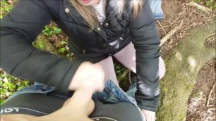 Woodland Outside Sex with Cum Over My Clothes