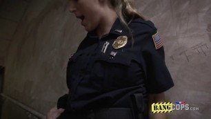 Naughty bike rider is apprehended by cock hungry milf cops