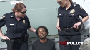 Sick pervert gets caught peeping on white women by milf cops