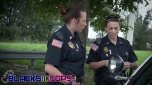 Busty MILF officers craving the criminal piston