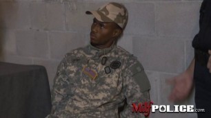 Shady soldier gets taken to milf cops private spot for a banging