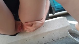 Pissing on the curb in broad daylight