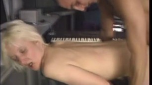 Blonde MILF getting dicked in the studio