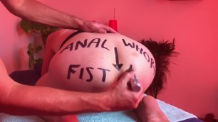 Submissive painslut asshole destruction: anal whore humiliation & buttplug
