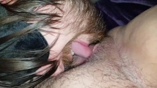 Licking my pregnant pussy