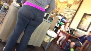 Big Ass Candid see through Yoga Pants