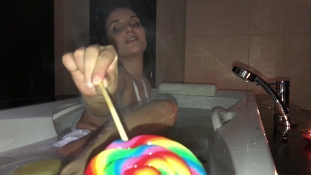 Bathroom Fantasy with Lucia and her Lovely Lollipop