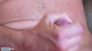 A Sexy 44 Y.o Guy get Wanked his Big Cock by us despite of Himself.