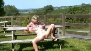 Sexy blonde mums public masturbation and outdoor flashing milfs open pussy