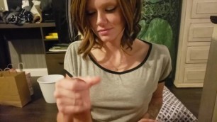 Sexy milf blowjob, handjob