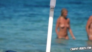 hot blonde nudist milf naked at the beach spied with voyeur hiddencam
