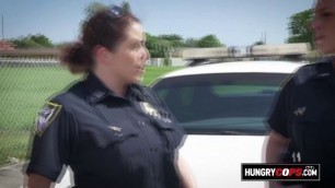Horny white cute cops are looking for the biggest cock at the hood to fuck it in outdoors. Join us.