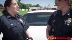 Redhead and blondie cops are looking for the biggest cock at the hood to fuck him and suck it all.