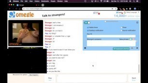 Omegle MILF flashes big tits for big black dick