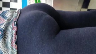 Candid BLACK milf with jiggly phat ass in leggings part 2
