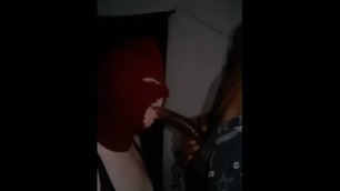 Masked Sloppy BBC Deepthroat Blowjob Milf Swallow Nasty Gagging Dick Suck