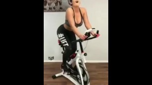 Milf rides dildo strapped to cycle