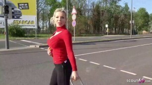 GERMAN SCOUT - Big Boobs MILF Barbie Sins Talk To Fuck At Street Casting For Money