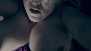 Thick busty MILF blowjob and fucking cum on big natural tits HD