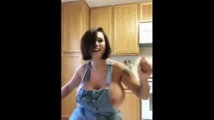 Busty girl dancing in denim, who is this!?