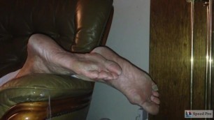 Cum on Milf Aunt Sleeping Feet