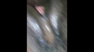Fucking black diamond pussy juice wet from squirting