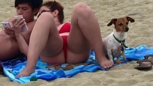 UNAWARE JEWISH PAWG ON THE BEACH BIG TITS JUICY FAT ASS