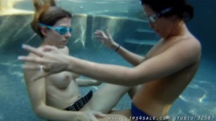Amiee Cambridge and Cory Chase in free style swimming - underwater - part2