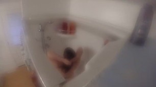 Hot Milf in shower with toy