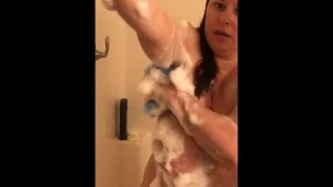 Mom caught son shower