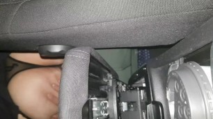 hidden camera in my car  - i ride his cock deep and i cum