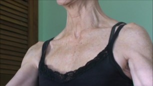 MILF with veiny neck talks and her neck veins engorge