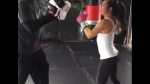 Asian Fit Milf boxe practice 2