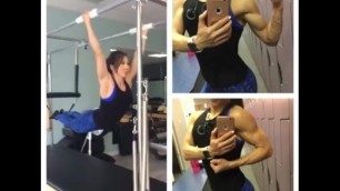 Asian Fit Milf deploying her lats