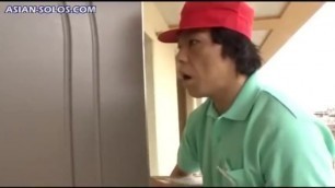 delivery guy catches milf masturbating